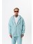 Erkek Respire Yazı Detaylı Kapüşonlu Basic Zip Oversize Hoodie Bebe Mavi 1