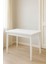 Yanlardan Açılır Büyüyen Yemek Masası Beyaz 75X80CM Sadece Masa Fiyatıdır 4