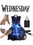 Işıklı Wednesday Kostüm Elbise + Çanta +El +Tü Eldiven +Kemer Parti Doğum Günü Seti 1