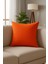 sunrise Flame Turuncu Dekoratif Kırlent Kılıfı 45X45 cm %100 Keten Kare Fermuarlı Yastık Kılıfı 1