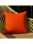sunrise Flame Turuncu Dekoratif Kırlent Kılıfı 45X45 cm %100 Keten Kare Fermuarlı Yastık Kılıfı 2