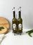 Metal Stantlı Amber 2'li 750 ml Zeytinyağı Sıvıyağ Şişesi Yağdanlık Yağlık Cam Şişe 3