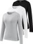 Kadın 3'lü Basic Uzun Kollu Tişört Sporcu Body T-Shirt Ekonomik Paket 1