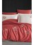 Root Nakışlı %100 Pamuk Saten Çift Kişilik Nevresim Takımı Kiremit 1