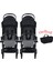Connect³ Ikiz Bebek Arabası / Black - Grey Melange & Yan Düzenleyici Çanta Hediyeli 2