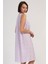 Kadın Büyük Beden Geniş Askı Pembe Gecelik %100 Pamuk C5T7N7O161 1