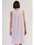 Kadın Büyük Beden Geniş Askı Pembe Gecelik %100 Pamuk C5T7N7O161 3