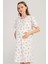 Kadın Kısa Kol Lohusa Beyaz Gecelik C7T2N3O804 1