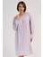 Kadın Uzun Kol Pembe Gecelik %100 Pamuk C3T7N7O161 1