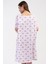 Kadın Büyük Beden Kısa Kol Pembe Gecelik %100 Pamuk C5T8N7O161 4