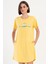 Kadın Kısa Kol Sarı Gecelik %100 Pamuk C5T7N0O704 1