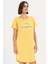 Kadın Kısa Kol Sarı Gecelik %100 Pamuk C5T7N0O704 2