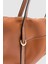 Velie Paraşüt Kumaş Şeritli Shopper Çanta Taba 4