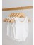 %100 Organik Pamuk 5li Beyaz Atlet Kolsuz Unisex Bebek Body Rahat Kullanım 1