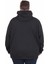 Mocgrande Büyük Beden Kapüşonlu Sweat Double Face Winter 25700 Sıyah 3