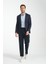 Takiro Erkek Lacivert Esneyen Kumaş Slim Fit Mono Yaka Spor Blazer Ceket 6