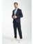 Takiro Erkek Lacivert Esneyen Kumaş Slim Fit Mono Yaka Spor Blazer Ceket 7