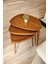 Fawdecor Asimetrik Masif Ahşap Doğal Modern Iskandinav Tarzı 3'lü Zigon Sehpa Seti 4