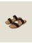 Suede Bantlı Sandalet Siyah 39 3
