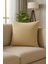 Sandy Breeze Bej Dekoratif Kırlent Kılıfı 45X45 cm %100 Keten Kare Fermuarlı Yastık Kılıfı 1