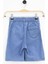 Mavi Ön Cepli Beli Lastikli Kız Çocuk Jean Şort Etek 21122 5