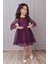 Kız Çocuk Elbise Kız Çocuk Tokalı Elbise Kız Elbise Tül Dantel Elbise 4