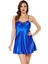 Saks Mavi Saten Gecelik - M-264 7