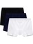 8905 Çok Renk Erkek Çocuk 3'lü %100 Pamuk Ribana Boxer 1
