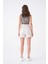 Kadın Pamuk Keten Kendinden Dokulu Yazlık Spor Şık Maya Keten Şort 4