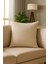 Cream Harmony Krem Dekoratif Kırlent Kılıfı 45X45 cm %100 Keten Kare Fermuarlı Yastık Kılıfı 1