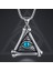 Paslanmaz Çelik Mavi Göz illuminati Üçgen Kolye 5