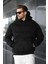 Siyah Kapüşonlu Erkek Şişme Mont 7235 1