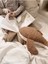 Teddy Sevimli Balina Bebek Uyku Arkadaşı Kahve/beyaz 38CM 1