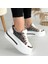 Lawin Beyaz Cilt Siyah Simli Bağcıklı Spor Ayakkabı - Lisinya 3