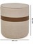 Latte Puf - Krem / Kahverengi - 42X40X40 cm 5