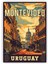 Montevideo Urugay Ahşap Poster 20X29 cm 1