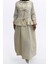 Müslin Etekli Takım-Rahat Kalıp Etekli Müslin Kumaş %100 Pamuk Kadın Kimono Takım 3