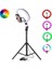 10 Inç 26 cm Rgb Işıklı Tripod Çok Renkl LED 210 cm Tripot Youtube Tiktok Işığı ve Bluetooth Kumanda 4