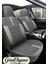 Seat Malaga Oto Koltuk Kılıfı - Trobus Vira Grindelegance Gri - Pamuklu Deri Detaylı - Yan Airbag Uyumlu - Üniversal Uyumlu - Kolay Montaj - 3 Katmanlı Konfor 1