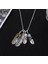Totem Wings Otantik 4 Lü Tüy Detaylı 925 Ayar Gümüş Zincir Unisex Kolye 2