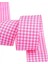 Tafta Ekoseli Kurdele 25 mm Pembe 2 Metre 2