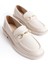 Bej Rengi Cilt Gold Toka Detaylı Oxford Loafer Ayakkabı 5
