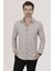Slimfit Erkek Gömlek Klasik Stil Sütlü Kahve Renk Cepsiz Tasarım 4