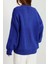 Saks Mavi Renk Balon Kol Triko Hırka 6