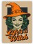 Life's A Witch Vintage Retro Cadı Ahşap Poster 20X29 cm 1
