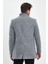 Erkek Açık Gri Kaşe Kaban Slim Fit Hakim Yaka Günlük Tarz 7