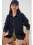 Kadın Bdart Büyük Boy Uzun Kollu Düğmeli Gömlek Lacivert 3
