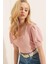 Kadın BDART Slim Fit Kare Yaka Bluz Pink 7