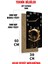 30X60 cm Uv Baskılı Mdf Tablo Saat – Altın Yansımalı Ejderha Böceği Deseni – USD184 7