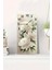 Mdf Tablo Saat – Beyaz Çiçek Desenli 🌸 | Uv Baskı | 30X60 cm – USD195 1